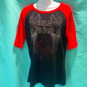 Harley Davidson 1/2 Sleeve Top